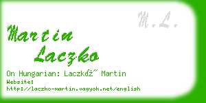 martin laczko business card